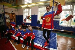 Сдача нормативов ГТО вместе с олимпийскими чемпионами в школе №335