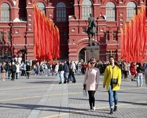 праздничное оформление Москвы, к 70 летию великой победы