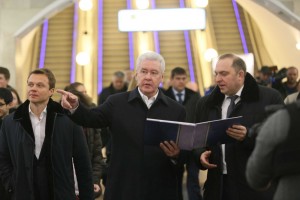 Мэр Москвы Сергей Собянин открыл станцию метро Бауманская после ремонта.