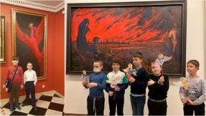 Ученики школы №627 посетили галерею Ильи Глазунова. Фото с сайта школы