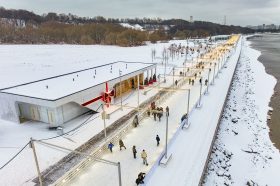 Обновленные набережные района Замоскворечье вошли в состав пешеходного маршрута. Фото: пресс-служба комплекса городского хозяйства Москвы
