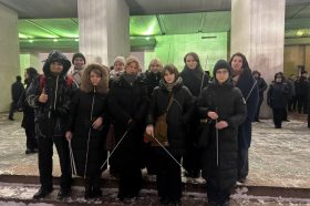 Студенты Колледжа малого бизнеса №4 приняли участие в памятной акции. Фото: официальная страница Колледжа малого бизнеса №4 в социальных сетях